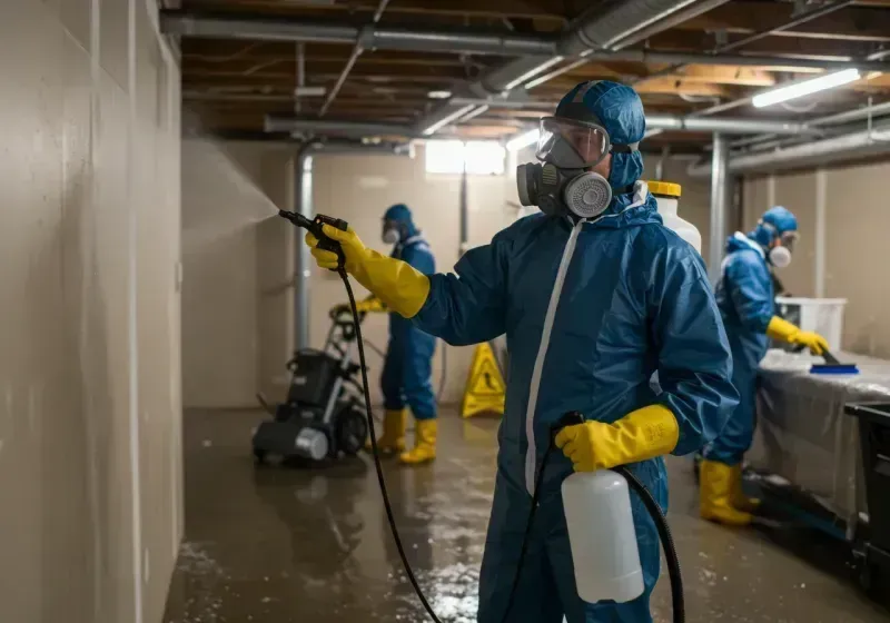 Basement Sanitization and Antimicrobial Treatment process in Gadsden, AL