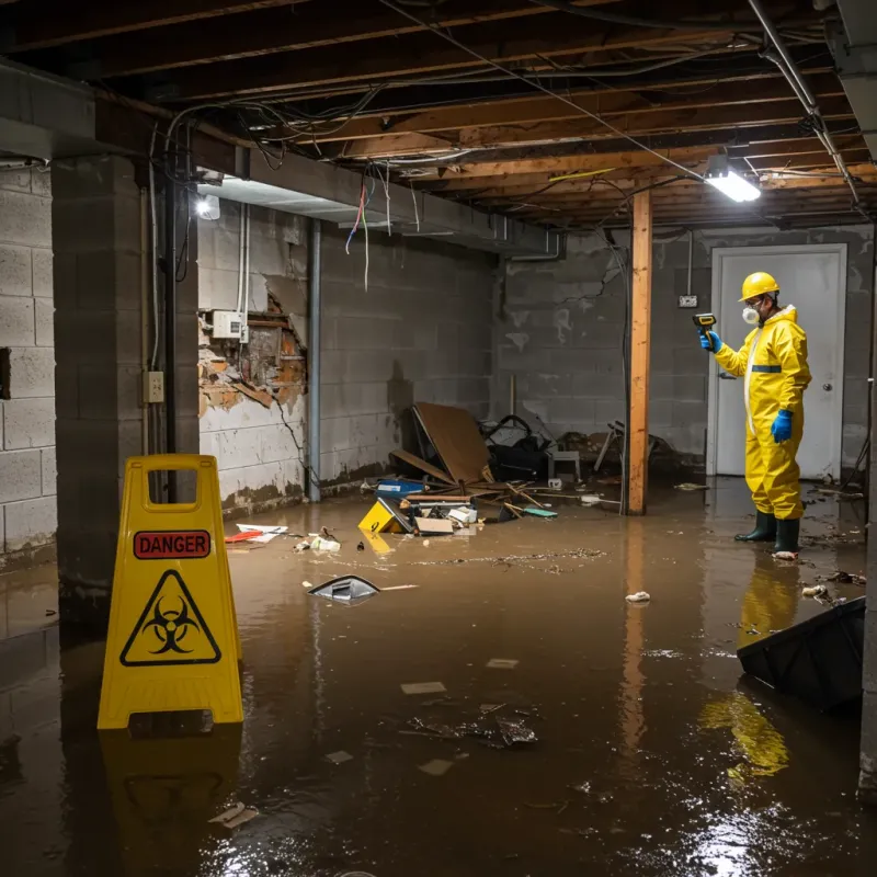 Flooded Basement Electrical Hazard in Gadsden, AL Property